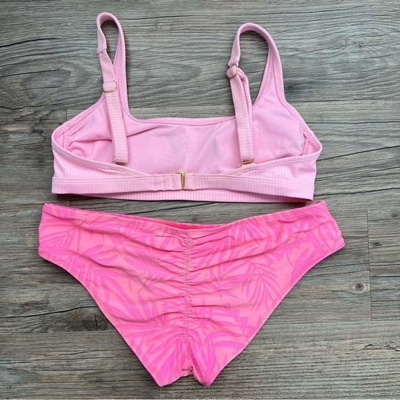 Xhilaration Ribbed Bralette Ruched Cheeky Bikini - Picture 6 of 8